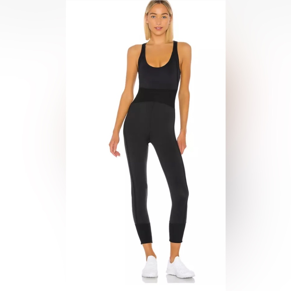 FP Movement Revolve Jumpsuit Racer Back Athletic Size S Black Jogger Leg